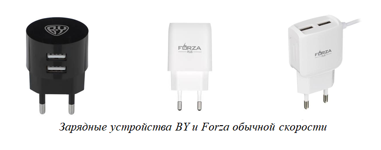 Зарядные устройства BY и Forza обычной скорости
